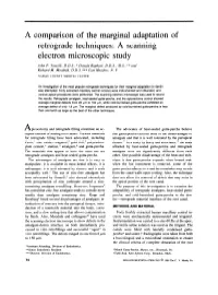 A Comparison of the Marginal Adaptation of Retrograde Techniques: a Scanning Electron Microscopic Study