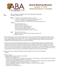 Board Meeting Minutes