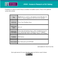 Handbook of Second Level Educational Research: Breaking the S.E.A.L