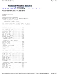 NWS Public Information Statement