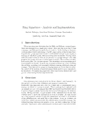 Ring Signatures - Analysis and Implementation