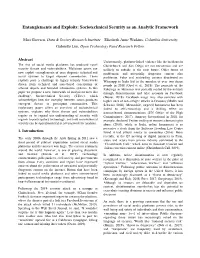 Sociotechnical Security As an Analytic Framework