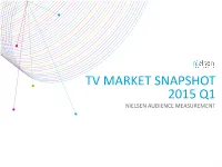2015 Q1 NIELSEN AUDIENCE MEASUREMENT Copyright ©2012 the Nielsen Company