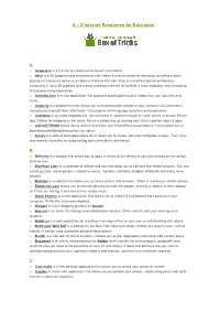 A – Z Internet Resources for Education A