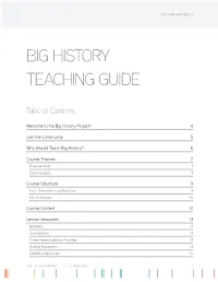 Big History Teaching Guide