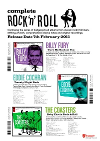 BILLY FURY EDDIE COCHRAN the Coasters
