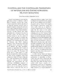 Control and the Controller: Narratives of Imperialism and Empire in Modern Military Shooters