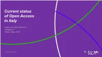 Current Status of Open Access in Italy
