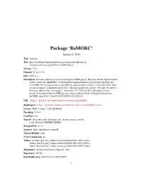 Package 'Bamorc'