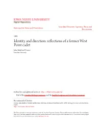 Reflections of a Former West Point Cadet John Matthew Ef Rrone Iowa State University