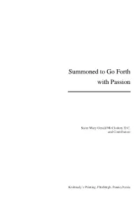 Summoned to Go Forth with Passion