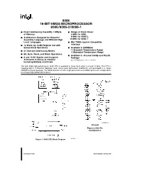 8086 16-Bit Hmos Microprocessor 8086/8086-2/8086-1