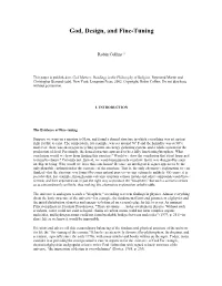 God, Design, and Fine-Tuning