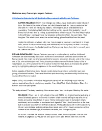 Meditative Story Transcript – Kaywin Feldman
