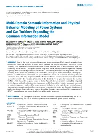 Multi-Domain Semantic Information and Physical Behavior Modeling of Power Systems and Gas Turbines Expanding the Common Information Model