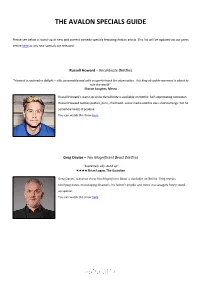The Avalon Specials Guide
