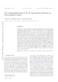 The Relationship Between X-Ray and Optical Absorbers in Active Galactic