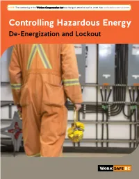 Controlling Hazardous Energy: De-Energization and Lockout Iii Trapped-Key Interlock Systems