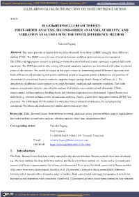 Euler-Bernoulli Beam Theory