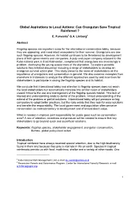 Global Aspirations to Local Actions: Can Orangutan Save Tropical Rainforest ? E