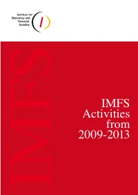 IMFS Activities from 2009-2013