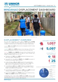 Mindanao Displacement Dashboard AUG 2020