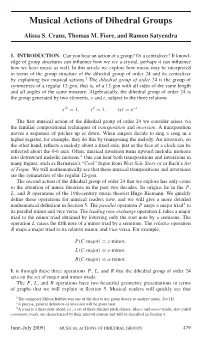 Musical Actions of Dihedral Groups