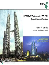 PETRONAS' Deployment of ISO 15926