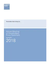 Proxy Statement for 2018 Annual Meeting of Shareholders