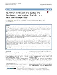 Relationship Between the Degree and Direction of Nasal Septum Deviation