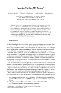 Speeding up Openmp Tasking