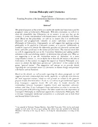 Systems Philosophy and Cybernetics
