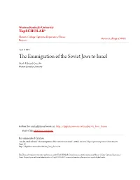 The Emmigration of the Soviet Jews to Israel