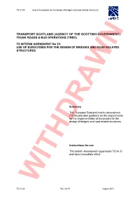Use of Eurocodes for the Design of Bridges and Road Related Structures