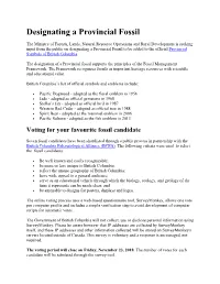Designating a Provincial Fossil