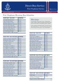 Direct Bus Service