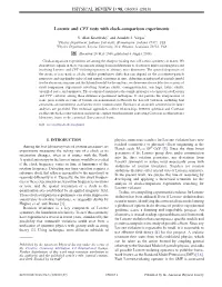 Lorentz and CPT Tests with Clock-Comparison Experiments