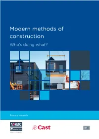 Modern Methods of Construction Who’S Doing What?
