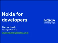 Nokia for Developers