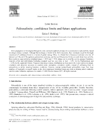 Paleosalinity: Confidence Limits and Future Applications