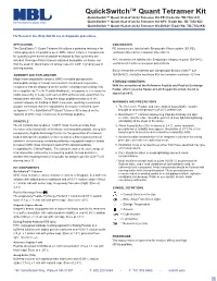 Quickswitchtm Quant Tetramer