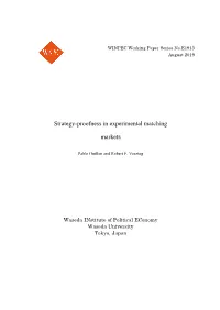 Strategy-Proofness in Experimental Matching Markets