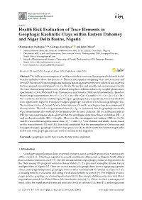 Health Risk Evaluation of Trace Elements in Geophagic Kaolinitic Clays Within Eastern Dahomey and Niger Delta Basins, Nigeria