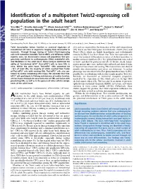Identification of a Multipotent Twist2-Expressing Cell Population in the Adult Heart