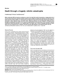 Mitotic Catastrophe