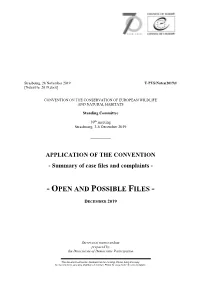 Open and Possible Files