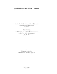Spatiotemporal Pattern Queries
