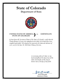 State Primary Certificate