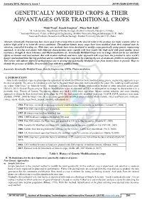 Genetically Modified Crops & Their Advantages Over