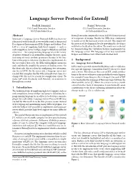 Language Server Protocol for Extendj